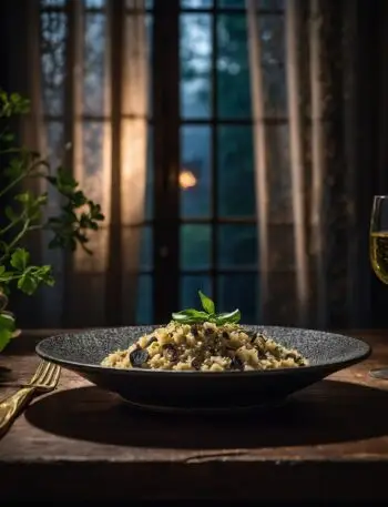 black-garlic-truffle-risotto black-garlic-truffle-risotto