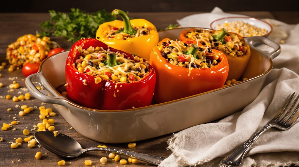 Stuffed Bell Peppers Vegetarian