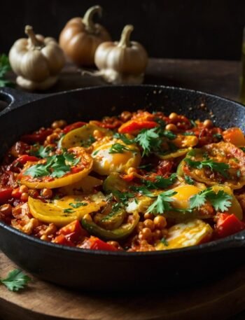shakshuka, vegan, tomatoes, brunch, Middle Eastern,Vegan Shakshuka