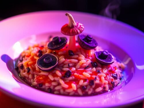 black garlic risotto: a surrealist spell of umami and mystery black garlic risotto: a surrealist spell of umami and mystery