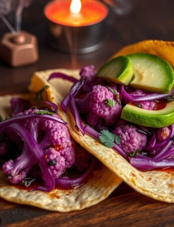 sichuan-spiced purple cauliflower tacos – fire of the seer sichuan-spiced purple cauliflower tacos – fire of the seer