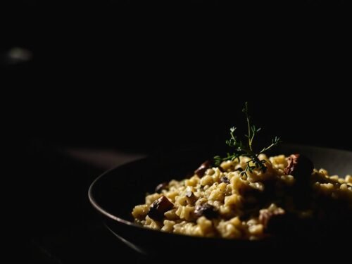 wild mushroom and farro risotto with fresh thyme wild mushroom and farro risotto with fresh thyme
