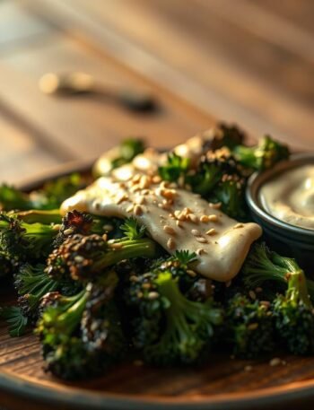 charred broccoli with garlic-tahini sauce for courage charred broccoli with garlic-tahini sauce for courage