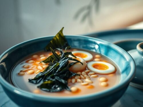 “oceanic ramen bowl with tofu pearls, seaweed, and nori foam inspired by hokusai’s great wave.” “oceanic ramen bowl with tofu pearls, seaweed, and nori foam inspired by hokusai’s great wave.”