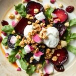 fancy beet and goat cheese salad with rose petals and honey pistachio crumble fancy beet and goat cheese salad with rose petals and honey pistachio crumble fancy beet and goat cheese salad with rose petals and honey pistachio crumble