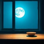 full moon in cancer over a quiet, moonlit kitchen interior full moon in cancer over a quiet, moonlit kitchen interior