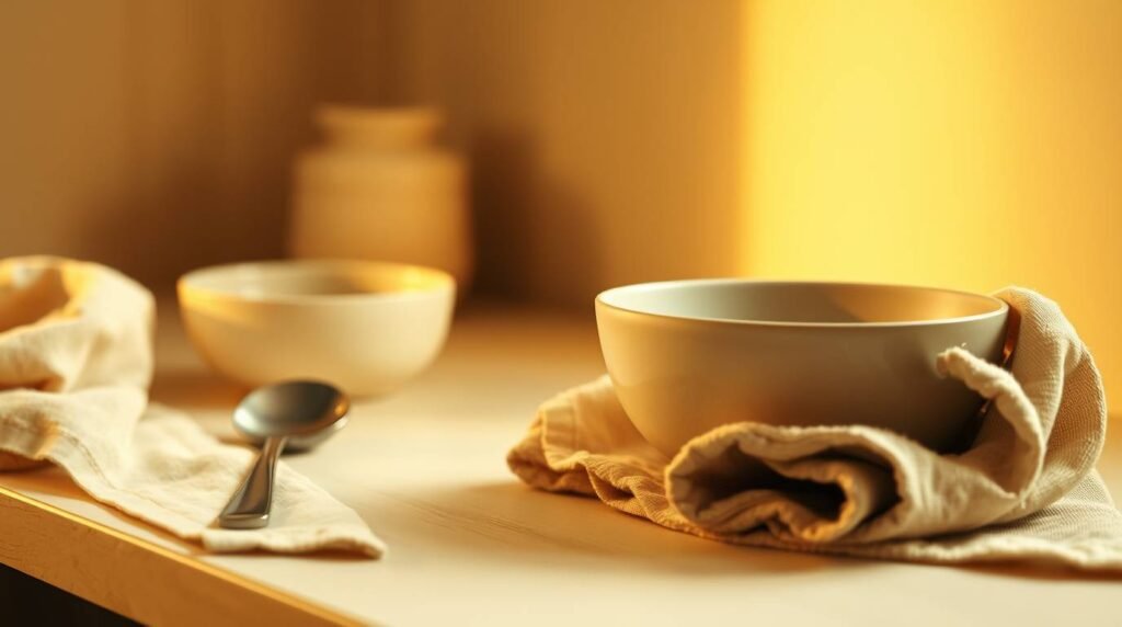 a simple kitchen setup designed to reduce effort and decision fatigue.