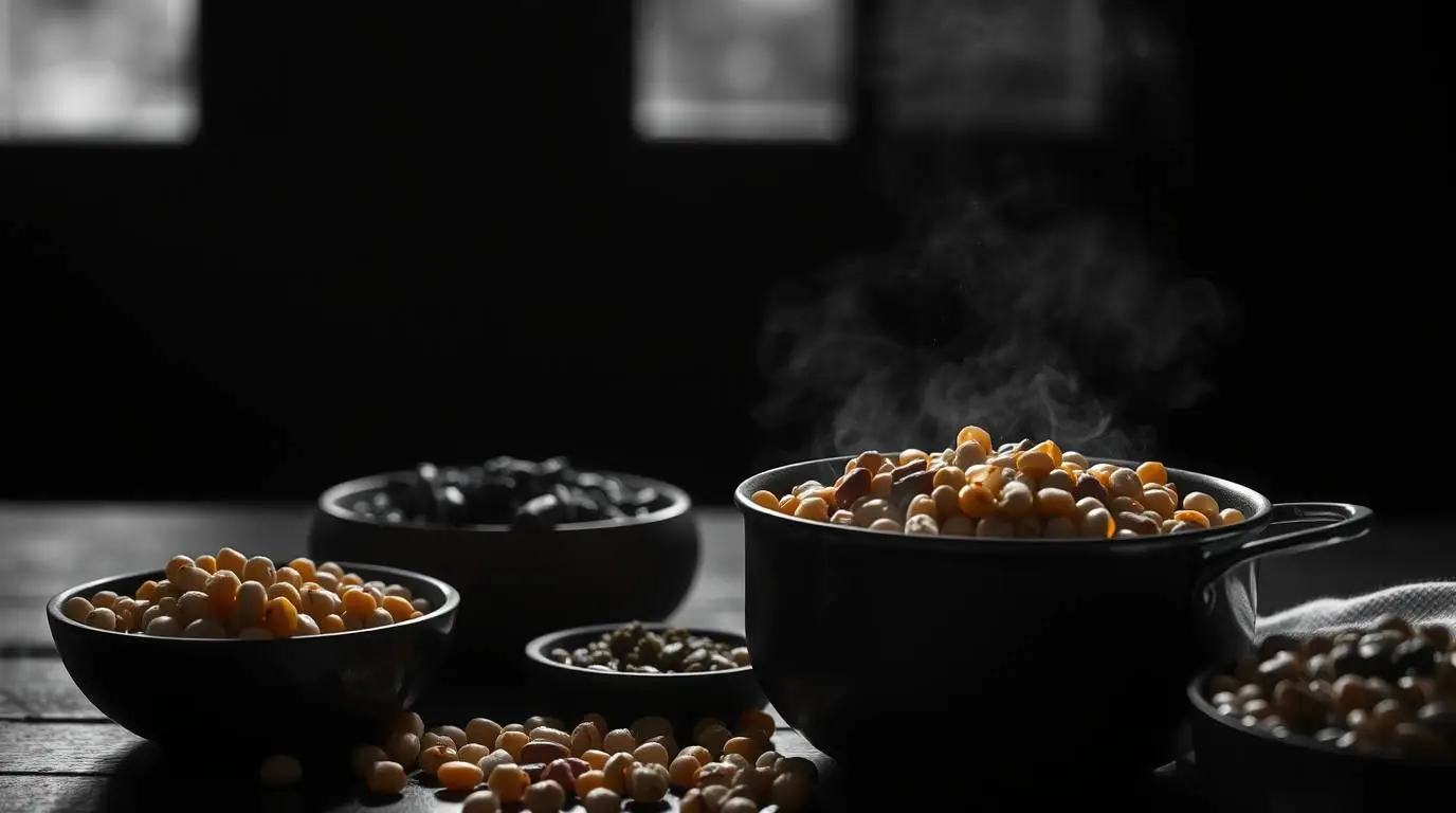 mixed beans and lentils added to soup mixed beans and lentils added to soup