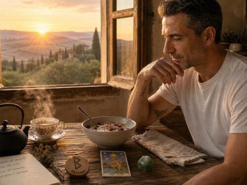marco enjoying chamomile and rose overnight oats during a peaceful new moon sunrise ritual. marco enjoying chamomile and rose overnight oats during a peaceful new moon sunrise ritual. marco enjoying chamomile and rose overnight oats during a peaceful new moon sunrise ritual.