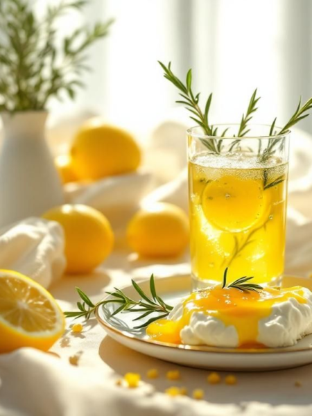 Lemon Rosemary Elixir of The Fool with Ricotta and Cardamom Marmalade — Tarot Drink for Bright Intuition